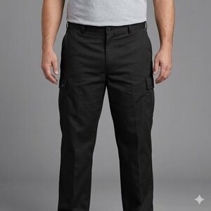 Edwards Tuff-Tested Men's Utility Chino Cargo Pants 52x34 Black NWT